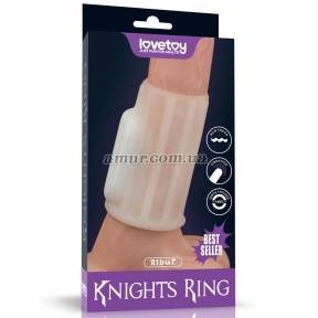 Насадка на пенис с вибрацией «Vibrating Spiral Knights Ring 3» 7