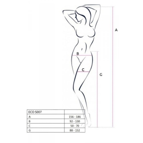Эротические колготки-бодистокинг Passion ECO S007, черные 2