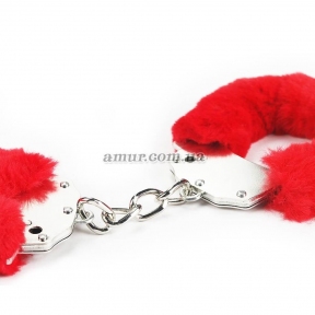 Наручники с красным мехом «Fluffy Hand Cuffs» 0