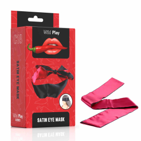 Маска Erospace Wild Play Satin Eye Mask C18, черный-малиновый 8