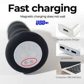 Анальный стимулятор «Lighting Anal Plug», пульт ДУ, пульсация, 9 режимов вибрации 2