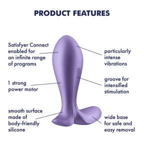 Анальна смарт-пробка з вібрацією Satisfyer Intensity Plug, фіолетова 5