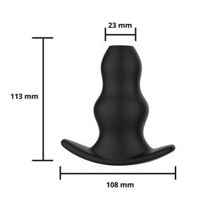Пробка с тунелем Erospace Wild Play Hollow Anal Plug C1, черная 5