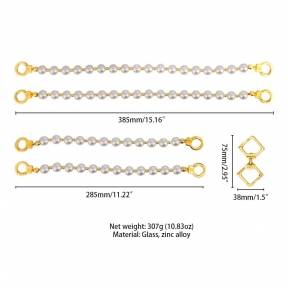 Перлинні наручники та ножні кайданки LOCKINK Pearl Handcuffs & Anklecuffs 8