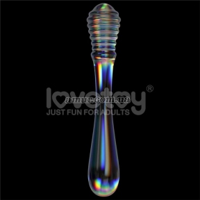 Скляний ділдо «Twilight Gleam Glass Dildo Twin Pleasures», світиться у темряві 0