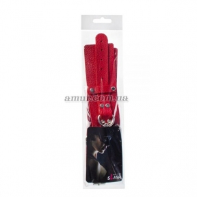 Наручники «Leather Dominant Hand Cuffs» красные 2