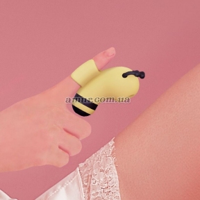 Вакуумный стимулятор на палец с микротоками CuteVibe Beebe, желтый 4