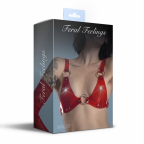 Ліф класичний Feral Feelings - Bikini Top, червоний, прозорий 0 Ліф класичний Feral Feelings - Bikini Top, червоний, прозорий 0