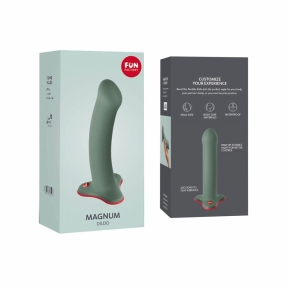 Фаллоимитатор Fun Factory MAGNUM, оливковый, очень гибкий, длина 18,3 см, диаметр 3,7 см 5