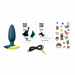 Анальная вибропробка Romp Bass, зеленая, силикон, перезаряжаемая, макс. диаметр 3 см 4