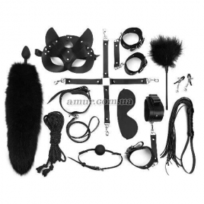 Набір Art of Sex - Maxi BDSM Set Leather, натуральна шкіра, 13 предметів, чорний 0