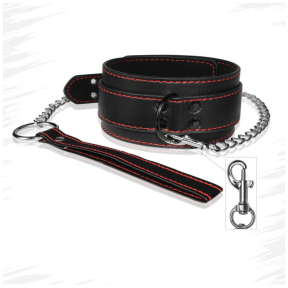 Регульований нашийник з повідцем Bondage Fetish Collar And Leash Set 1