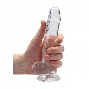 Фаллоимитатор «Realrock Dildo 7», 19 см, прозрачный 3