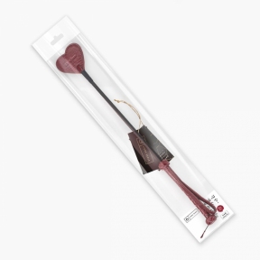 Шльопалка-сердечко Liebe Seele Wine Red Riding Crop with Heart-Shape Tip, натуральна шкіра 4