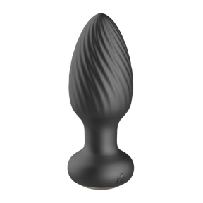 Анальна пробка з ротацією «Funejoy», чорна, 7 режимів вібрації та ротації 5