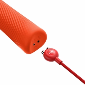 Вибромассажер Fun Factory VIM Vibrating Wand, оранжевый, супермощный и легкий, до 6 часов работы 6