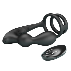 Анальная пробка с эрекционным кольцом Mr Play Remote Control, 12 вибраций 2