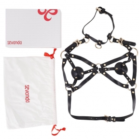Портупея на груди LOCKINK SEVANDA Queen Chest Harness with Removable Bra 7