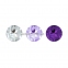 Набір анальних пробок із кристалом Rianne S: Booty Plug Set Purple (діаметр 2,7см, 3,5см, 4,1см) 4