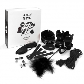 Набір БДСМ Art of Sex - Soft Touch BDSM Set, 9 предметів, чорний 2