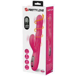 Вибратор-кролик Pretty Love Winters, розовый, вращение и вибрация 8