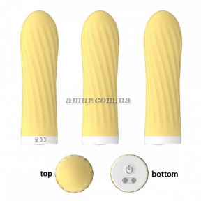 Вибратор «Silicone Touch Vibrator», желтый, перезаряжаемый 3