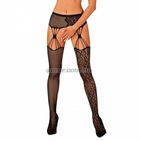 Эротические колготки-бодистокинг Obsessive Garter stockings S821 S-L, имитация чулок и пояса 1