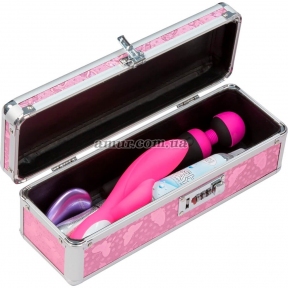 Кейс для зберігання секс-іграшок BMS Factory - The Toy Chest Lokable Vibrator Case, рожевий, з кодовим замком 3