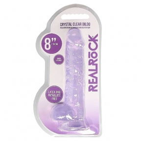 Фаллоимитатор «Realrock Dildo 8», 21 см, фиолетовый 4