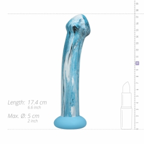 Скляний дилдо Gildo Ocean Ripple, об'ємна головка, ідеально для точки G 6