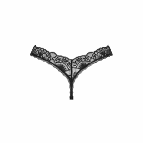 Кружевные стринги Obsessive Donna Dream thong черные, низкая посадка 3