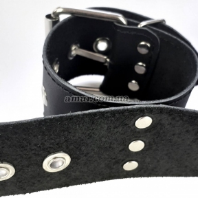 Ошейник с наручниками из натуральной кожи Art of Sex - Bondage Collar with Handcuffs 4