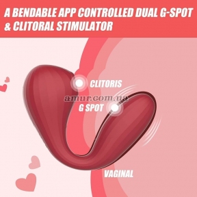 Вакуумный вагинально-клиторальный стимулятор Magic Motion Bobi Red, управление со смартфона 0