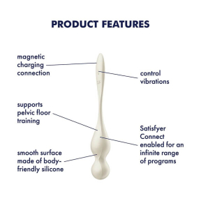 Вагинальные смарт-шарики с вибрацией Satisfyer Love Birds 1, белые, 78 г 4
