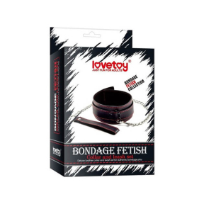 Регульований нашийник з повідцем Bondage Fetish Collar And Leash Set 3