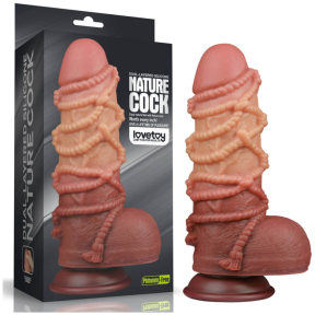Фаллоимитатор Dual-Layered Silicone Cock With Rope 9.5 5