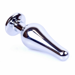 Анальная пробка «Jewellery Silver Butt Plug», с красным камнем 1