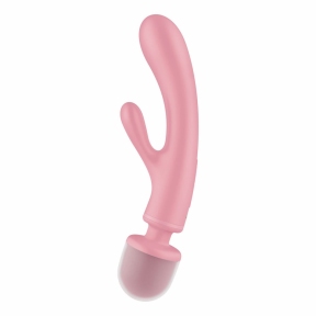 Вібратор-кролик з вібромасажером Satisfyer Triple Lover, рожевий, 3 мотори 0