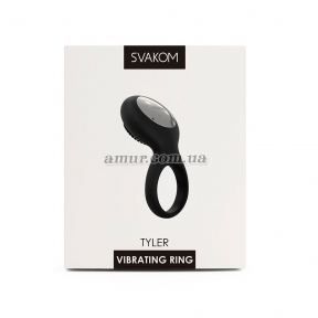 Эрекционное кольцо с вибрацией Svakom Tyler, черное 5