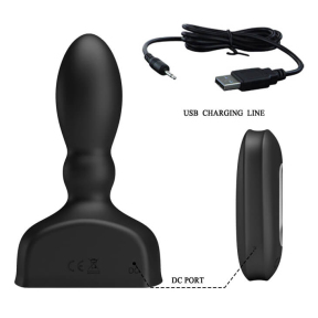Анальная пробка Mr.Play Inflatable Anal Plug, вибрация и надувания, пульт ДУ 3