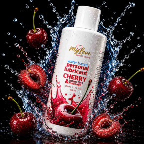 Лубрикант + массажное масло 2 в 1 MyLove Aroma Series Cherry, 300 мл 1