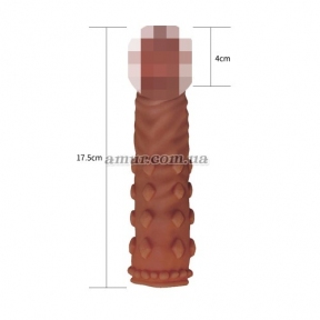Насадка «Pleasure X-Tender Penis Sleeve Brown Add 2