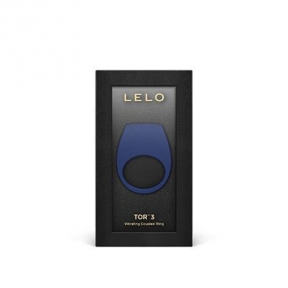 Ерекційне кільце з вібрацією LELO Tor 3 Base, синє, керування зі смартфона 4