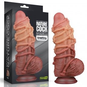 Фаллоимитатор «Dual layered Platinum Silicone Cock with Rope», 24 см 4