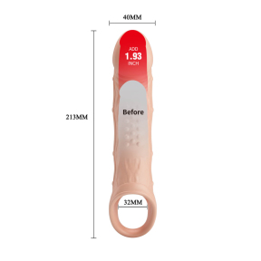 Удлиняющая насадка с рельефом и вибрацией «Pretty Love Brad», +5 см 6