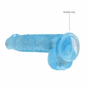 Фаллоимитатор «Realrock Dildo 6», 17 см, голубой 3