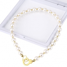 Перлинний нашийник з повідцем LOCKINK Pearl Collar & Leash Set 4