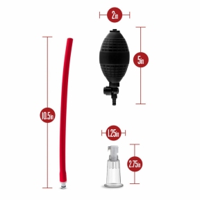 Вакуумная помпа для клитора Blush Temptasia – Beginner's Clitoral Pumping System, механическая, груша 5