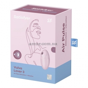 Вакуумний стимулятор Satisfyer Vulva Lover 3, рожевий 2