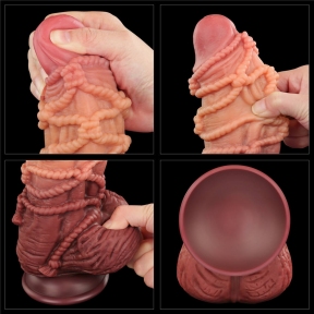 Фаллоимитатор «Dual layered Platinum Silicone Cock with Rope», 24 см 2